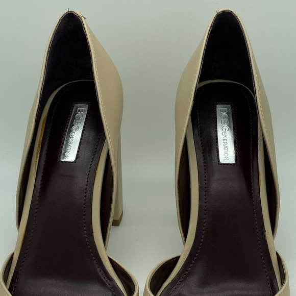 ☘️5 for $40☘️BCBGeneration Franklyn Beige D’Orsay Pumps Block Heel Size 7.5 - Picture 12 of 13